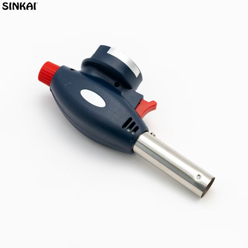 Customized Logo Is Welcome High Quality Stainless Steel Portable Butane Torch BBQ Flame Thrower Gun Flame Gun Ray Gun Torch