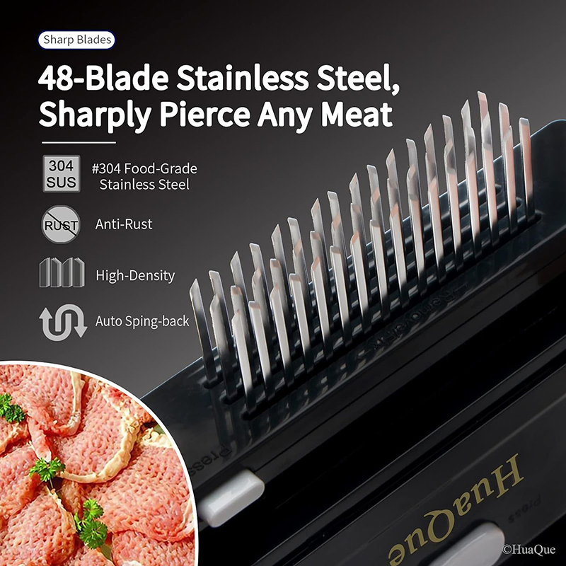 Sharp Needle Blade Manual Meat Tenderizer Stainless Steel Tool for Home Kitchen PP Meat Grinder