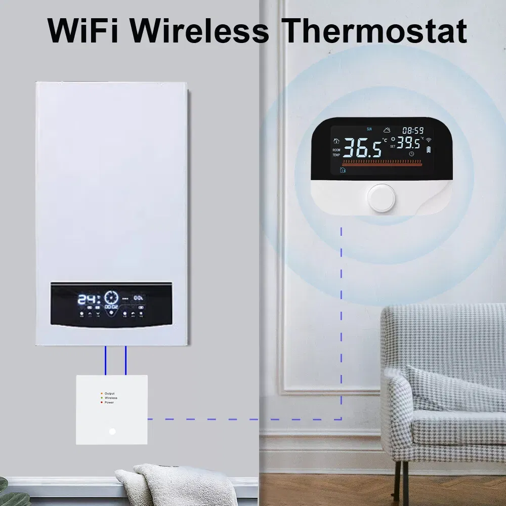 WiFi Smart Thermostat Battery Powered Wireless with Programmable Thermostat