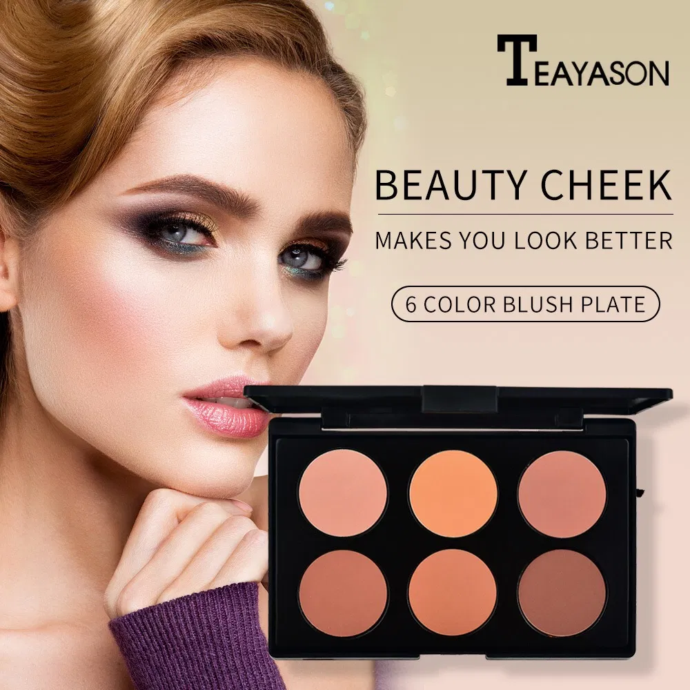 Hot! ! ! Tys 6-Color Matte Blush Trimmimg Palette Naturally Brighten