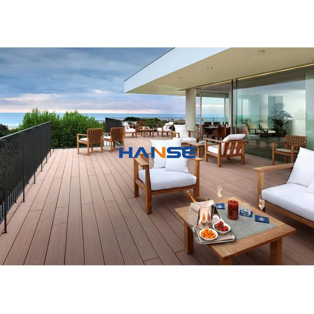 High Grade WPC Co-Extrusion Decking Wood Plastic Composite Deep Embossed WPC Decking Outdoor WPC Deck Board