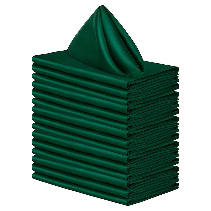 Factory Direct Customized Printed Square Satin Napkin for Hotel Restaurant Use