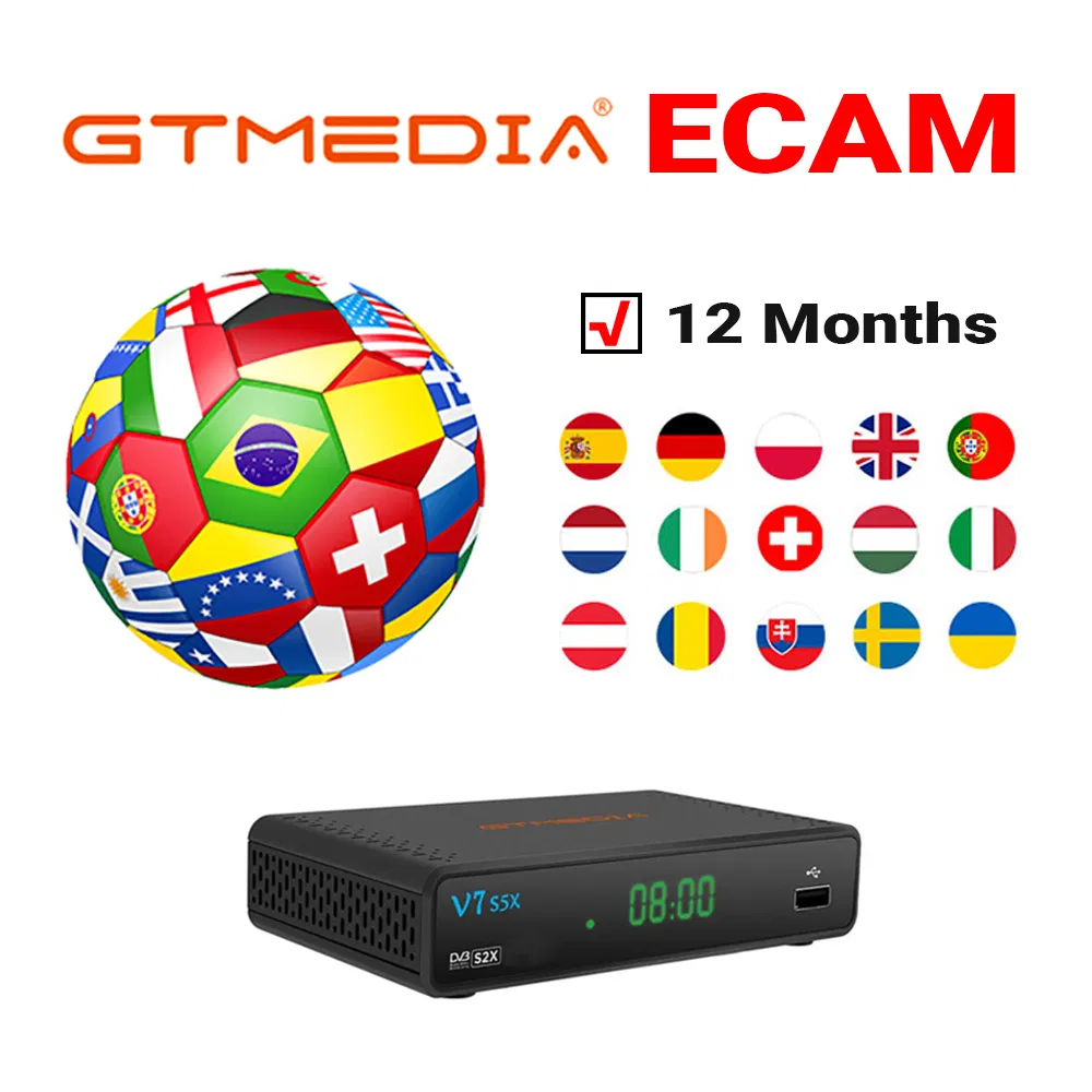 Gtmedia Ecam Code 12 Months for Gtmedia V8X V9 Prime V7 S5X