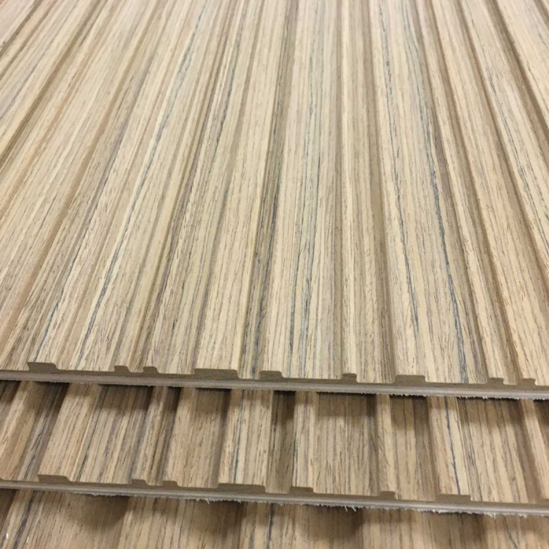 Oak Veneer 3D Milled Wall Panels