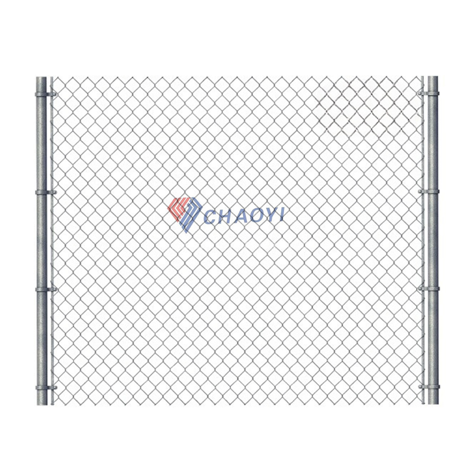 Chaoyi Factory New Type 9 Gauge Galvanized Chain Link Fence Diamond Wire Mesh Factory Game Fence for Highway Railway Temporary