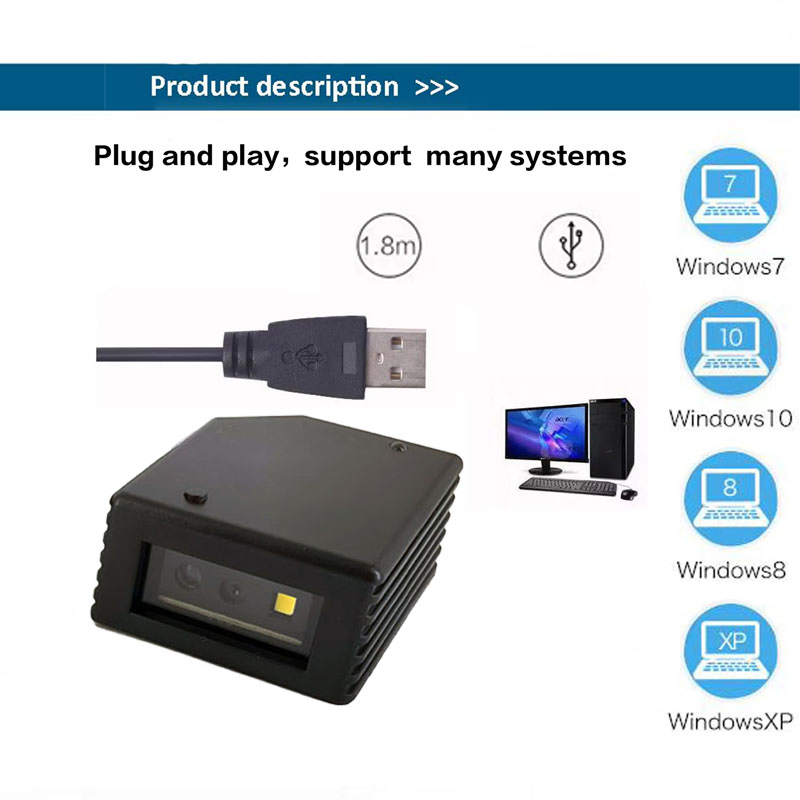 OEM Custom Auto Sensor Scanner Module RS232 USB Fixed Mount Embedded Barcode Scanner Module