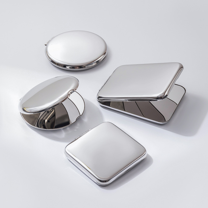 Custom Mirror Cosmetic Pocket Mirror Make up Tool Sublimation Metal Compact Mirror