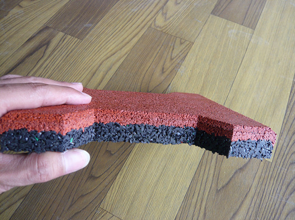 Outdoor Rubber Paver Bricks Recycled Rubber Granules Floor Tiles
