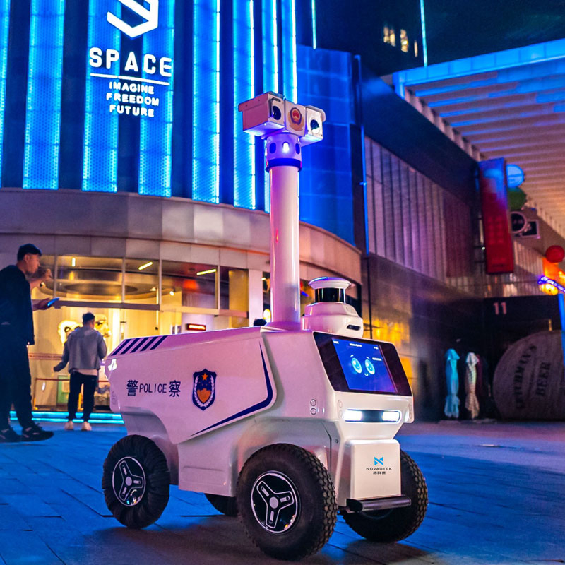 Smart Mall Security Robot: Crowd Analytics, Two-Way Communication, Remote Alarm