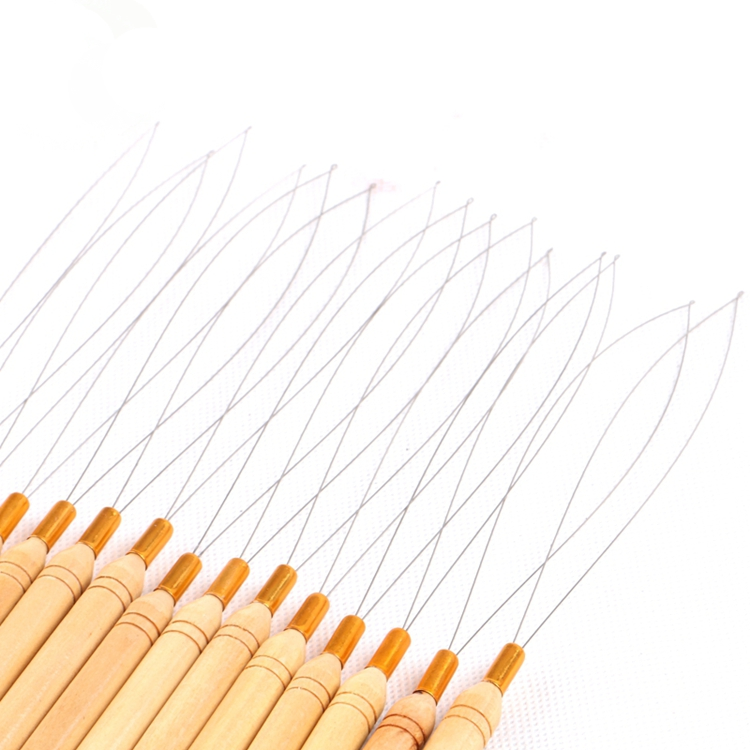 Иглы для наращивания волос Micro Ring с деревянной ручкой