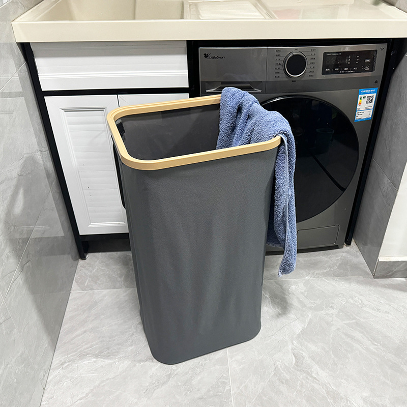 Factory Price Household Foldable Oxford Cloth Laundry Basket with Lid