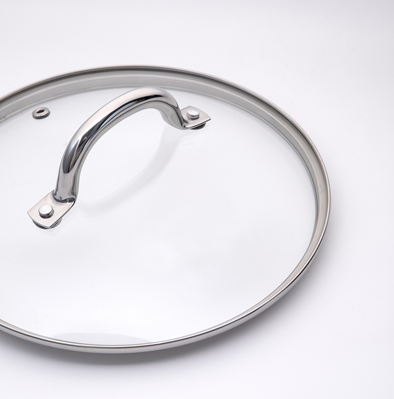 Стеклянные крышки для посуды с ручкой из нержавеющей стали