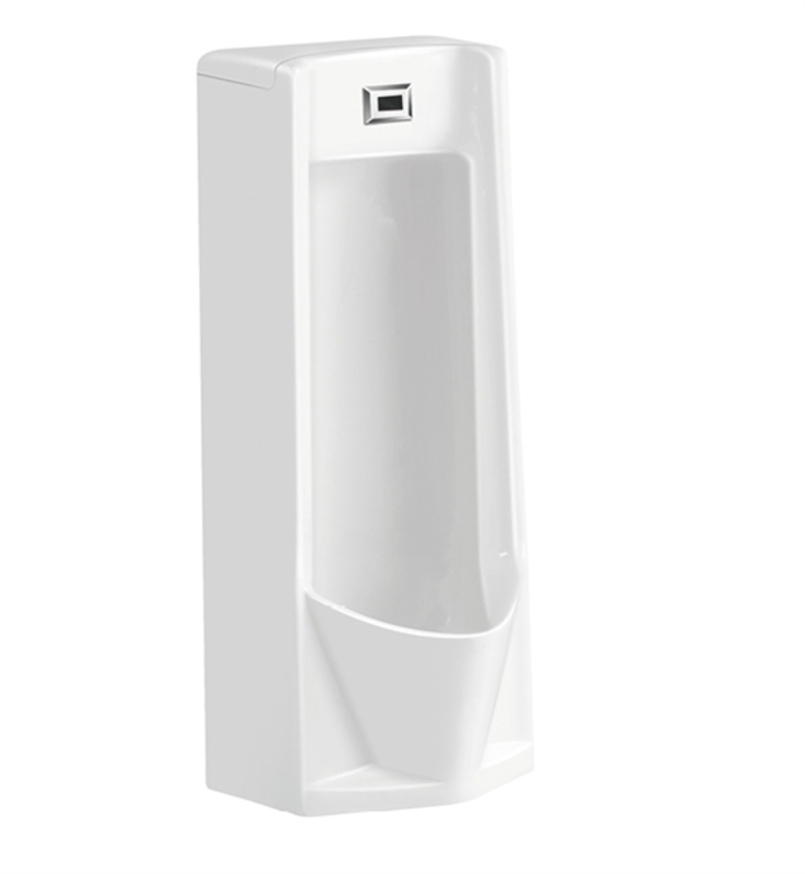 Chaozhou Manufacturer Floor Standing Urinal with Concealed Senor Flusher White Bathroom Urinal
