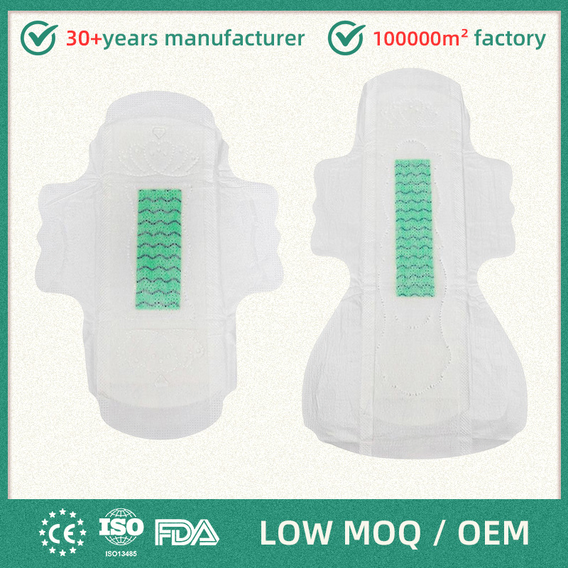 Manufacturer Custom OEM Cotton Sanitary Pad 300mm Ultra Thin Overnight Wings Women Lady Period Menstrual Sanitary Napkin