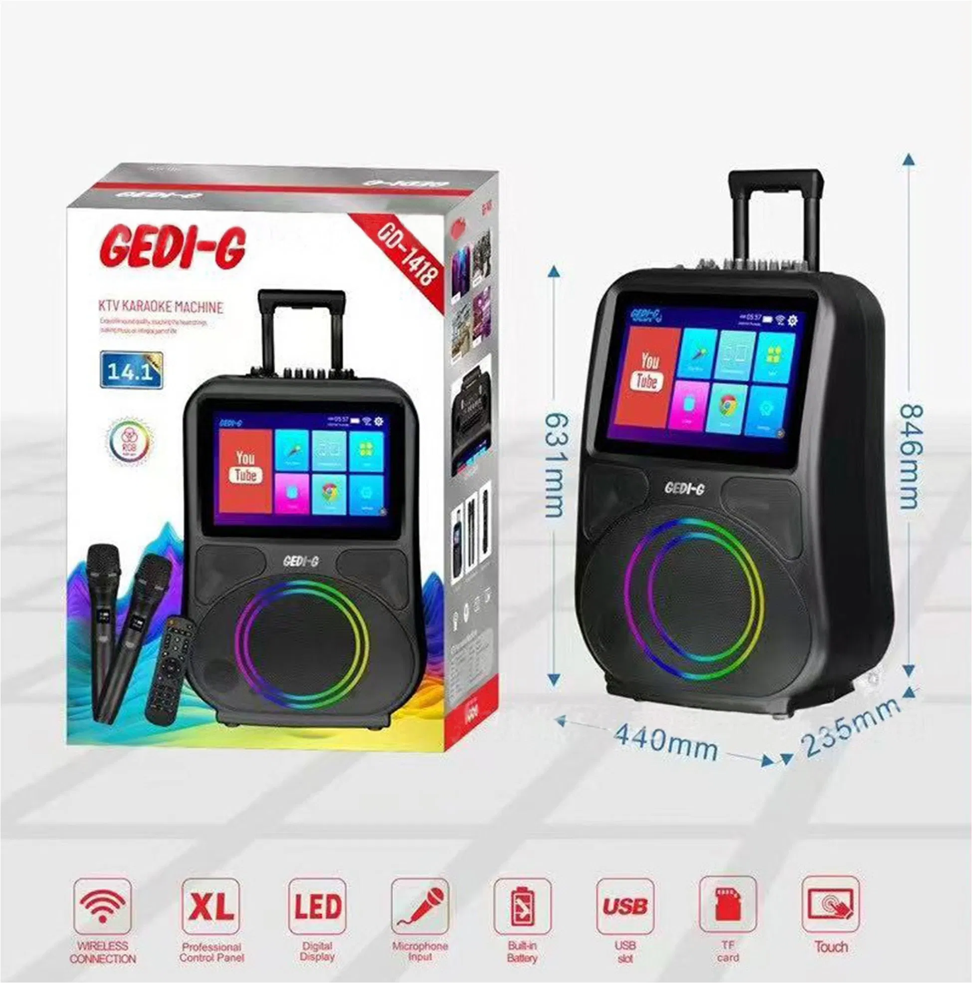 HiFi-колонка с караоке и Android, 14.1 дюймов