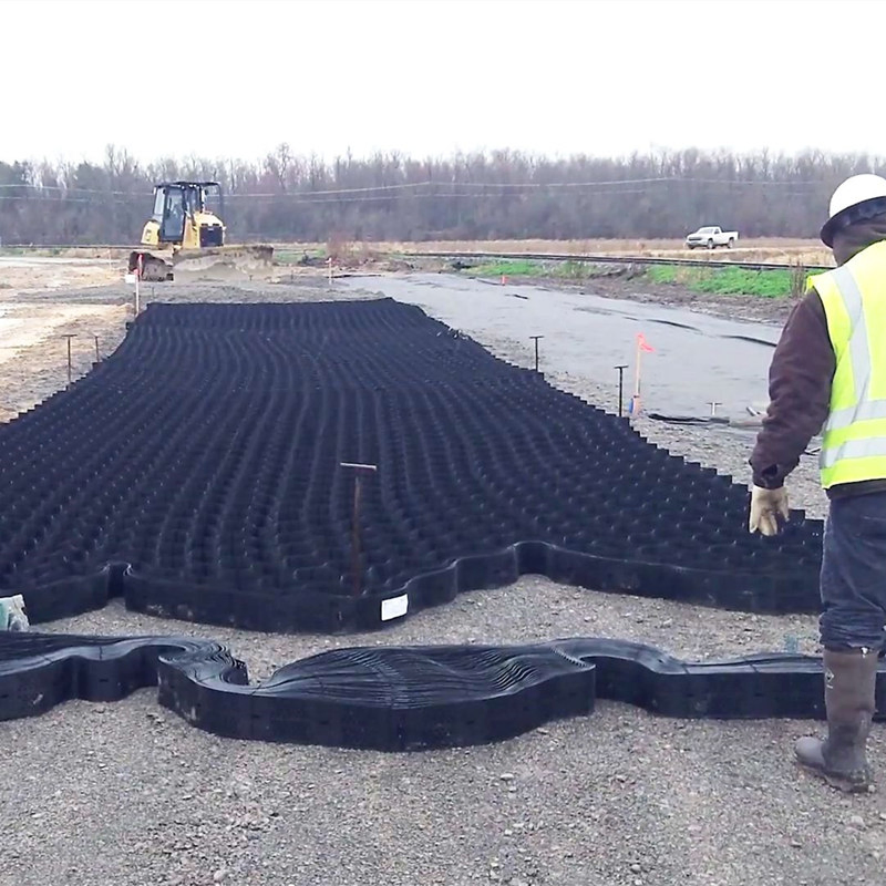 Durable 75mm 100mm Geocell Systems HDPE Geocell Gravel Stabilizer Honeycombed Geomallas Grid for Road Construction