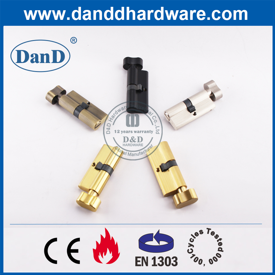 Bathroom Door Lock 60mm Satin Nickel Solid Brass Door Lock Cylinder