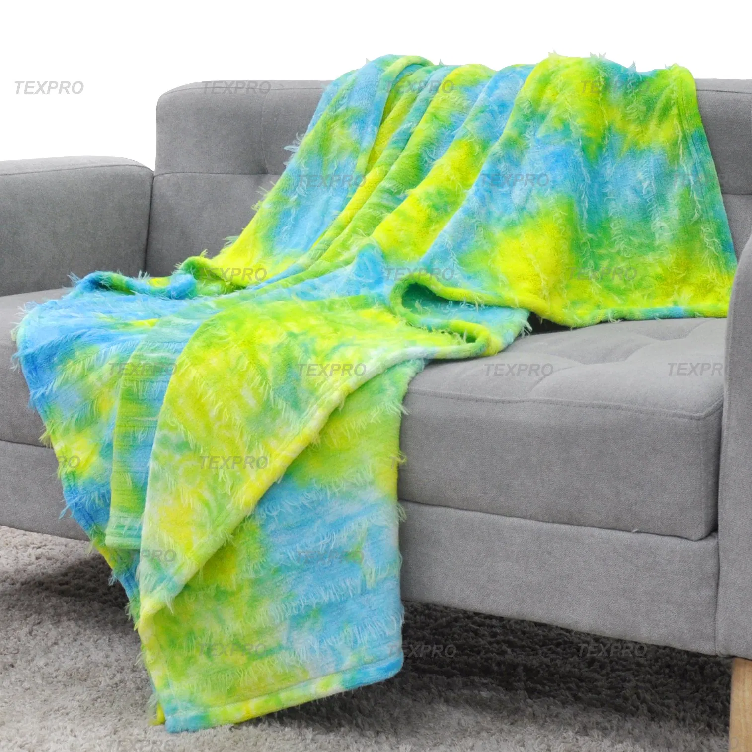 Tie Dye Blanket Soft Color Throw Blanket Plush Warm Blankets