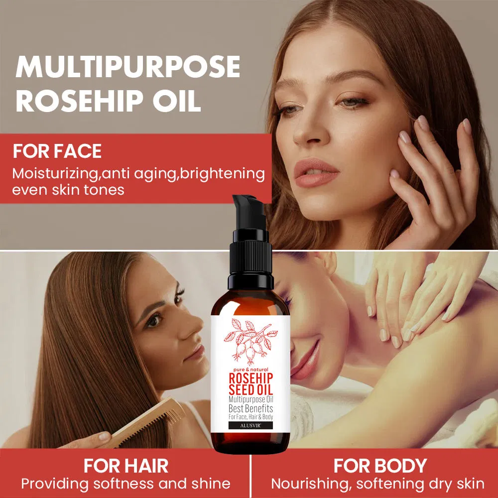 Organic Cold Pressed Face Body Hair Rosehip Seed Oil Nourishing Moisturizing