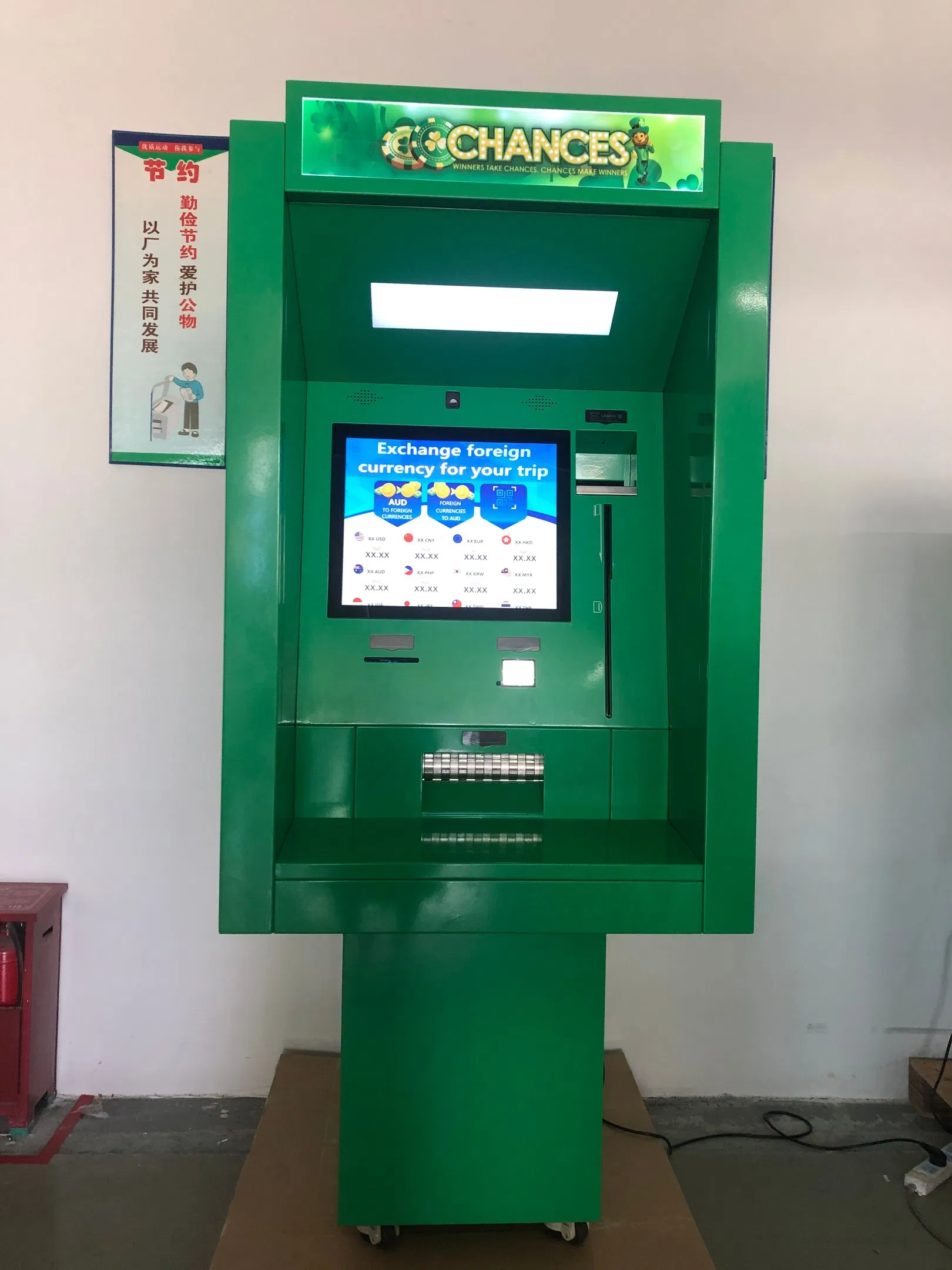 Thourgh The Wall ATM Machine Cash Deposit Machine Cash in/out Payment Kiosk Currency Exchange Machine for Bank and Government