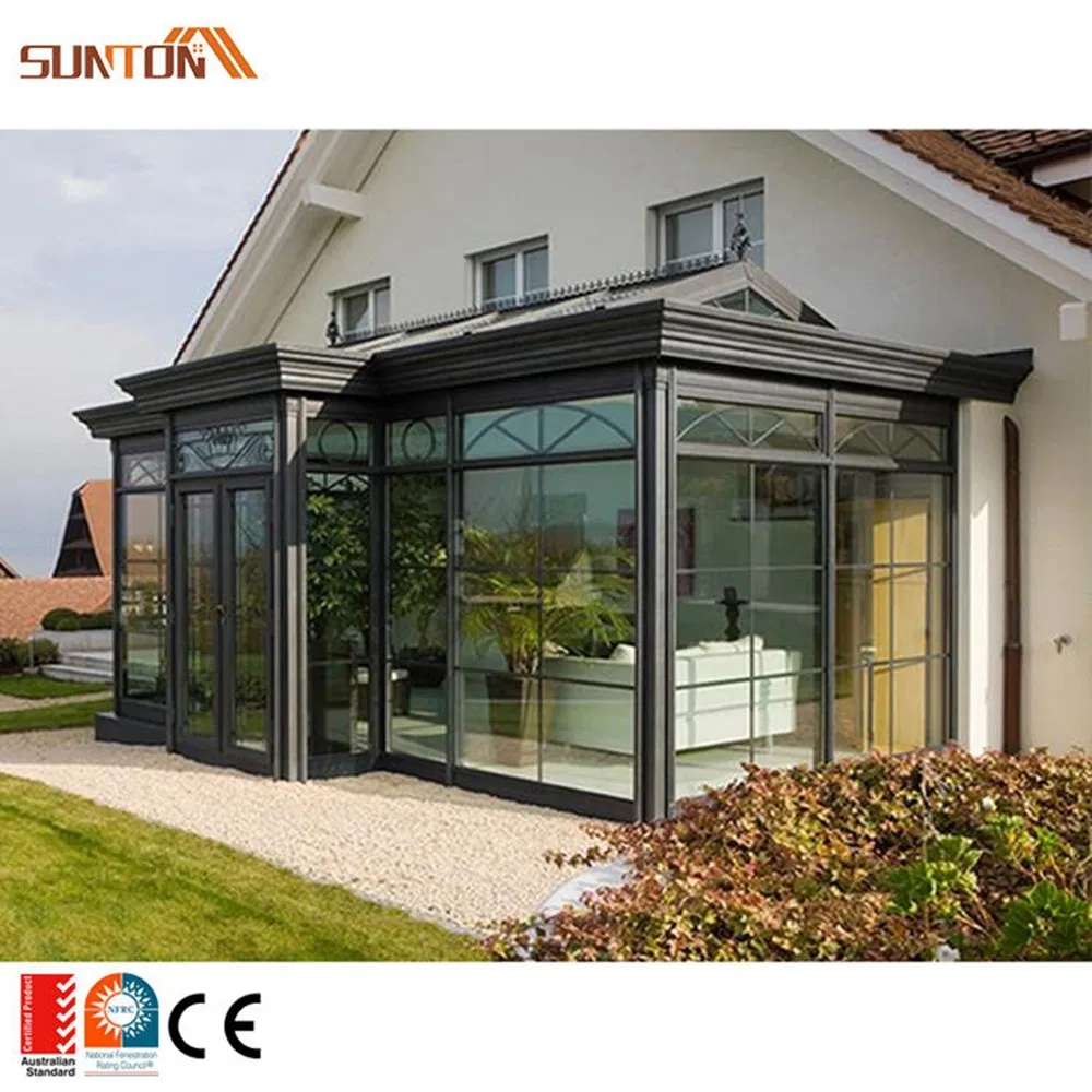 Customized Aluminum Frame Retractable Awning Roof Sliding Tempered Insulated Glass Greenhouse Sunroom Houses