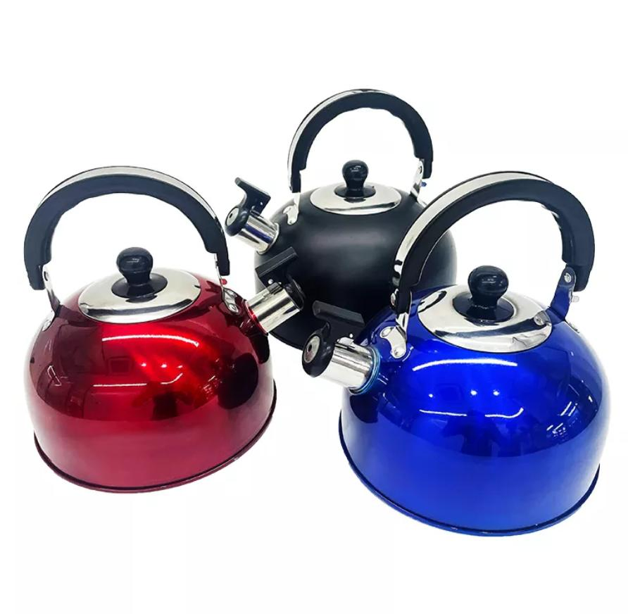 Custom Logo Stainless Steel Water Heater Stove Top Tea Whistling Kettle