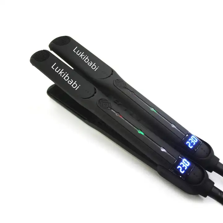 Ceramic Hair Straightener PTC Heater Flat Iron Bring LCD Display Black Color Aparato De Pelo Recto