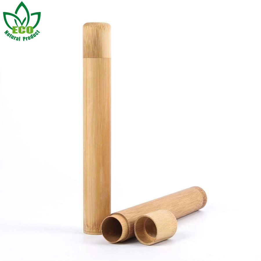 Eco-Friendly Natural Bamboo Tubes Packaging, Bamboo Toothbrush Case