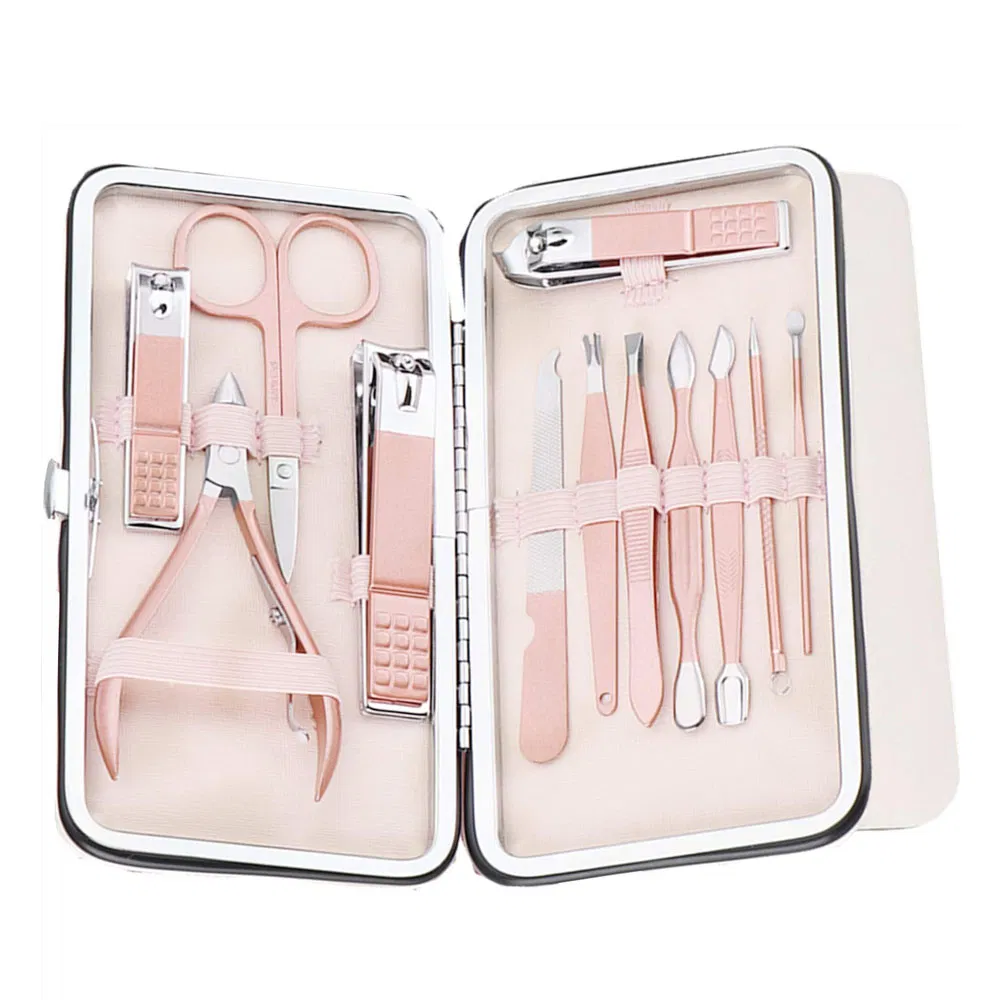 12 Pieces Stainless Steel Nail Care Manicure Kit