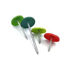 High Carbon Steel Plastic Cap Nails / Felt Roofing Nails with Plastic Cap Nail