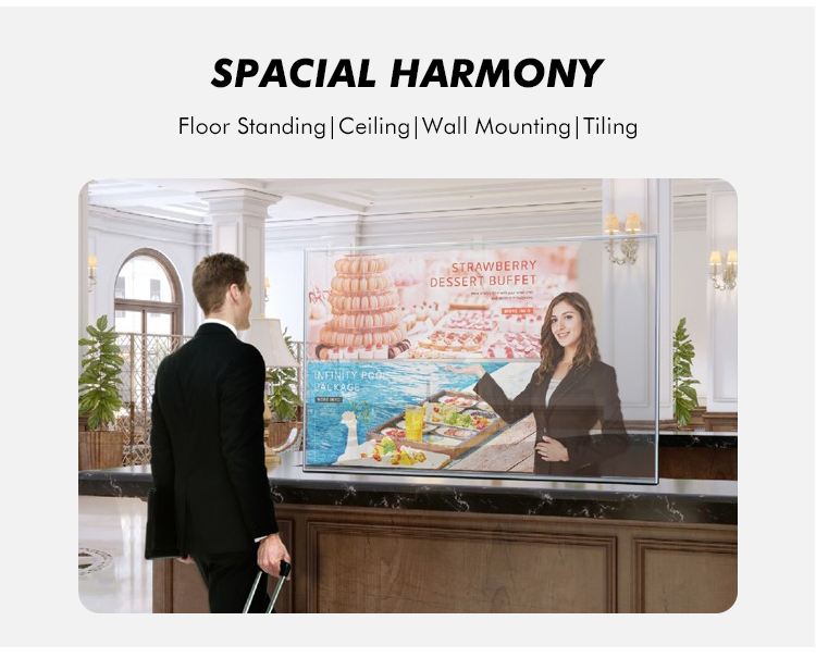 55-дюймовый прозрачный OLED-дисплей YRC с сенсорным экраном