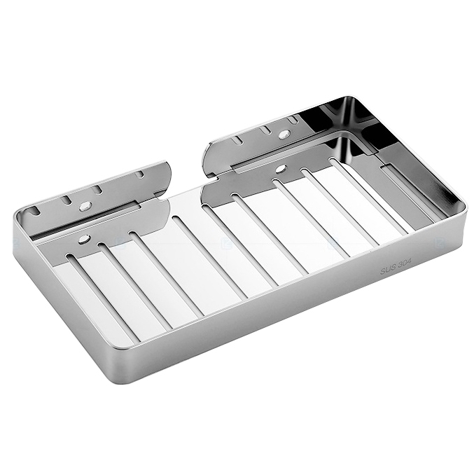 Wall Mounted Bathroom Storage Container Square Shower Soap Dish Holder