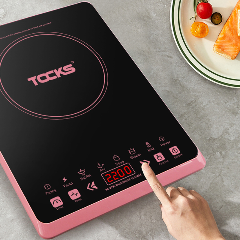 2200W Induction cooker induction cooktop induction stove with touch control pink color CC-121