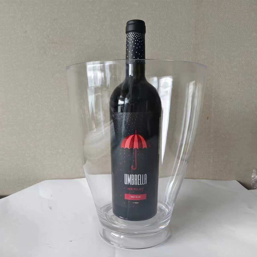 OEM Cheap No Handle Custom Logo Champagne Beer Plastic Ice Bucket