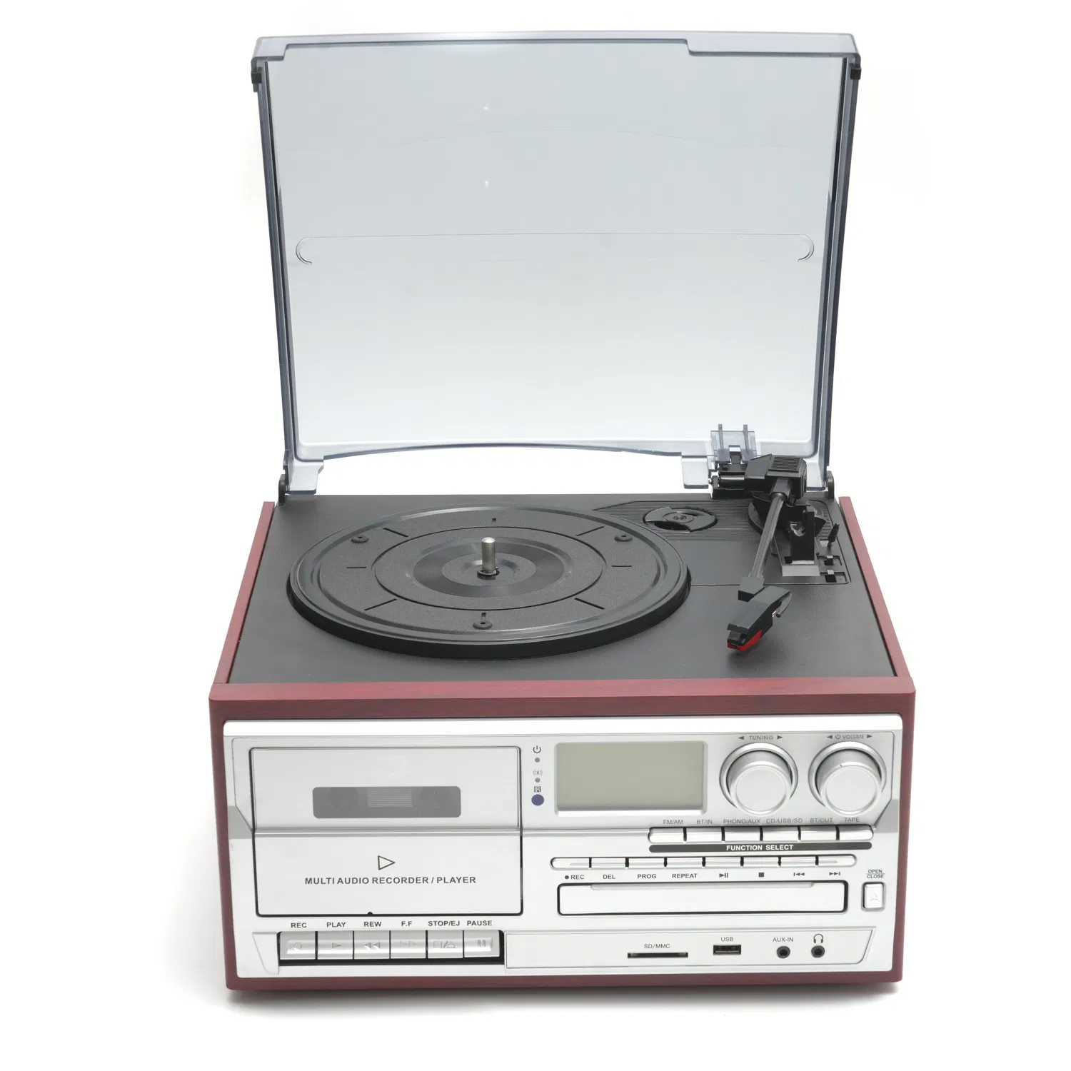 Factory Hot Sale Multi Function Turntable Vinyl Record Player with USB/SD