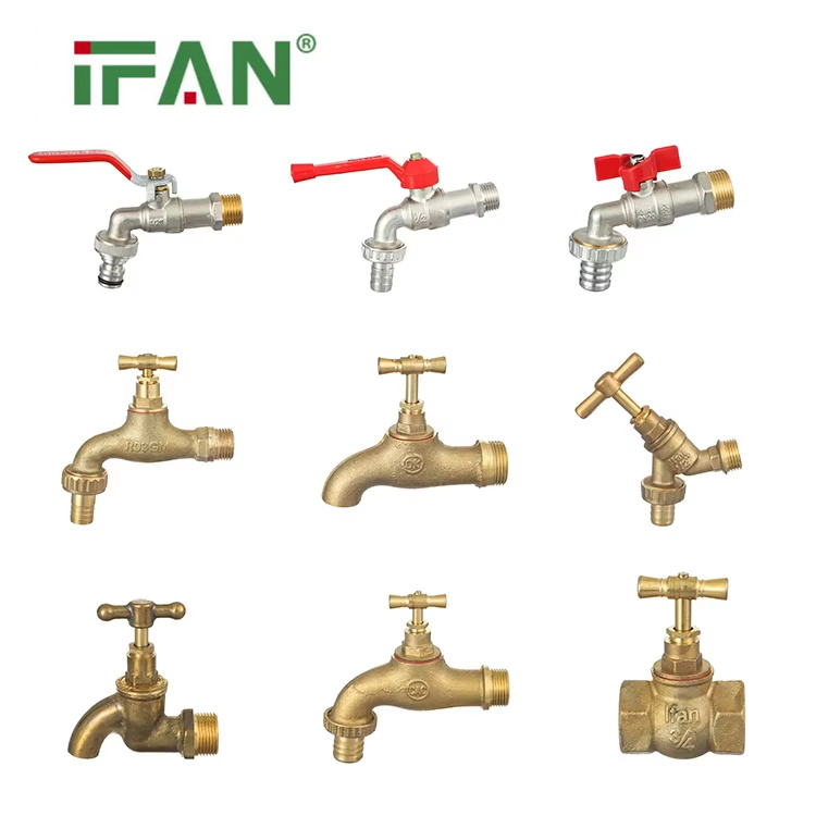 Латунный садовый кран Ifan 1/2"-1"