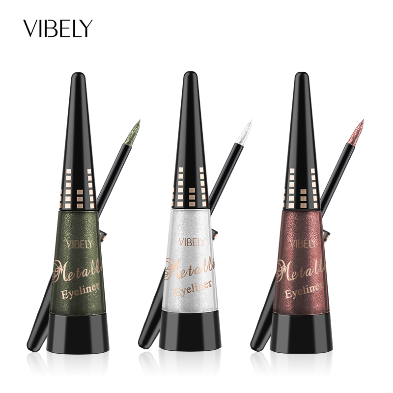Eye Makeup Metal Multicolor Fast Dry Waterproof Durable Smooth Natural Eyeliner