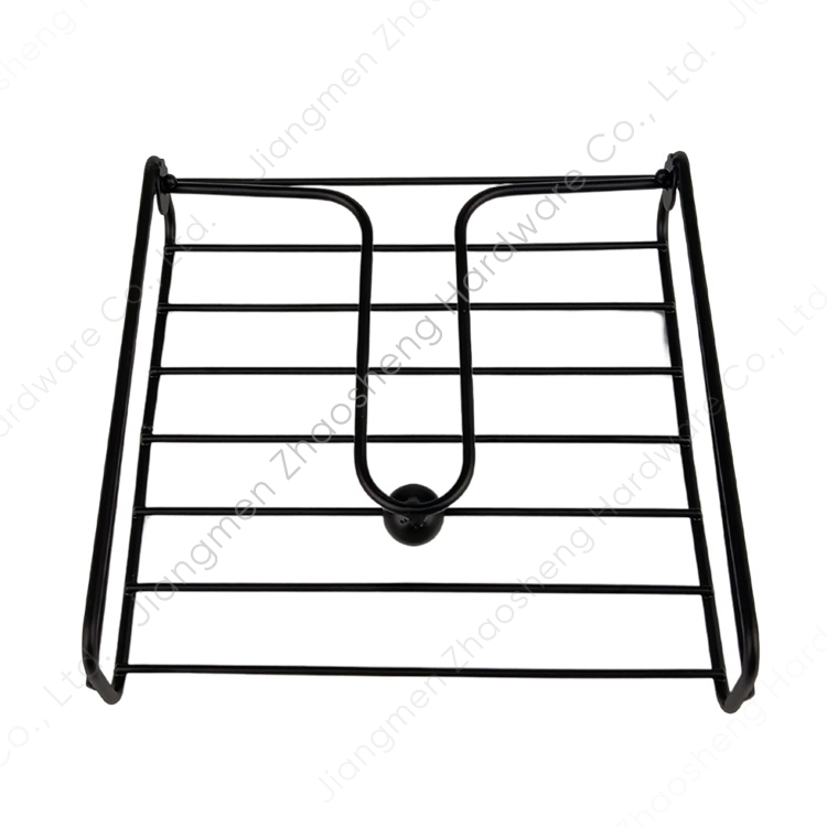 Restaurant Metal Iron Table Roll Paper Tissue Holder Black Napkin Holder