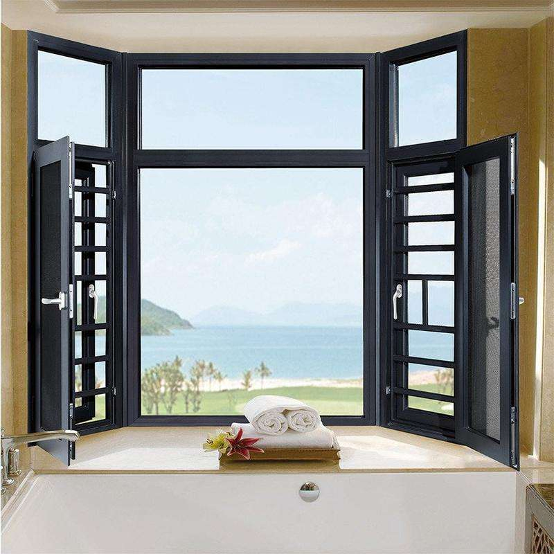Aluminum/Aluminium Double Glass Casement Window with Australia Certificate