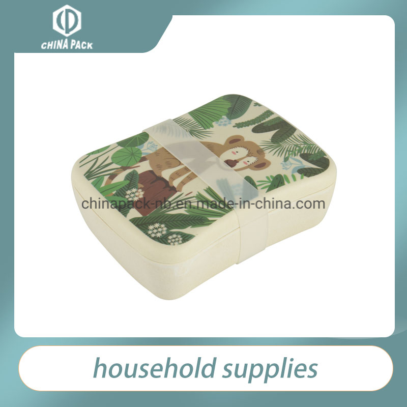 Bamboo Sandwich Lunch Box Portable Bento Food Storage Eco-Friendly Container Box 700ml