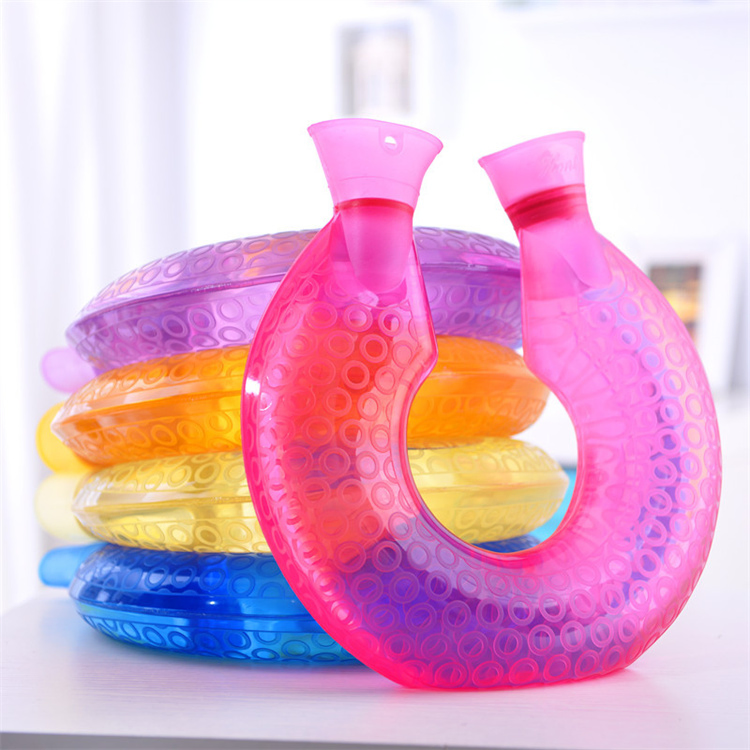 1400ml New Design Neck Warmer U Shaped PVC Neck Hot Water Bottle Bag