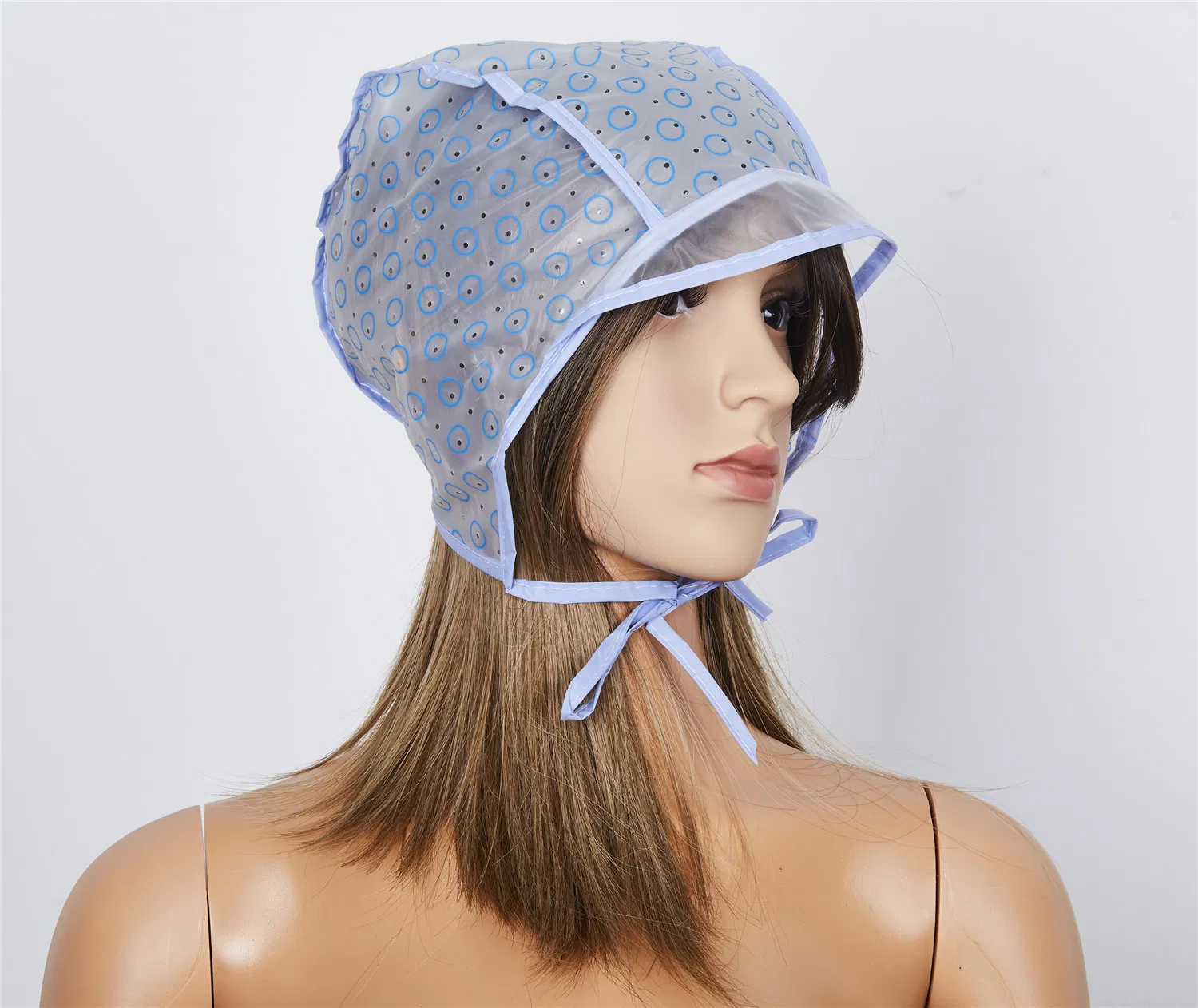 Кепка для тонирования с фиолетовой окантовкой и точками