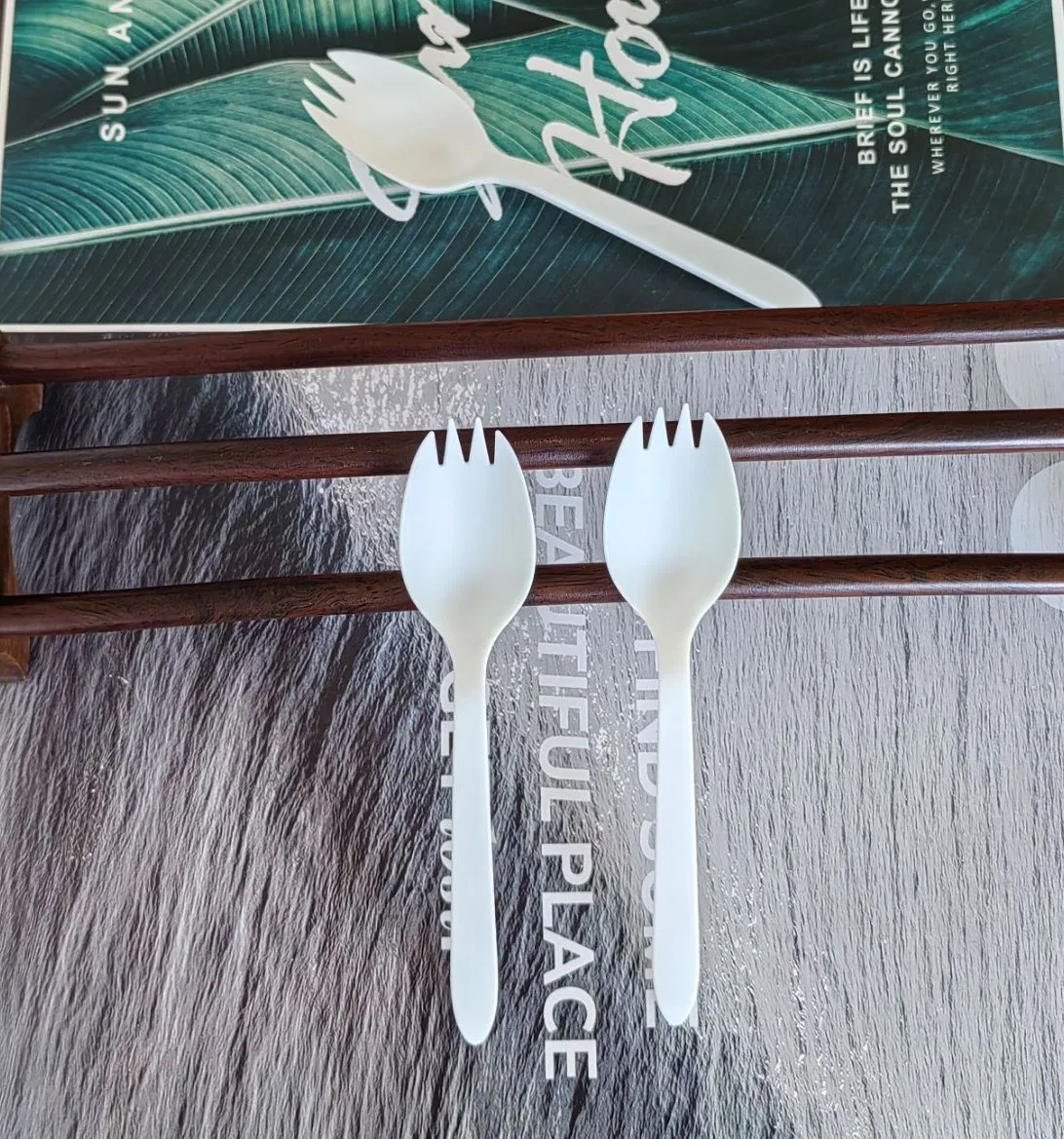 Eco Friendly 100% Biodegradable Tableware Compostable Cpla Cutlery Kit Fork Spoon Spork