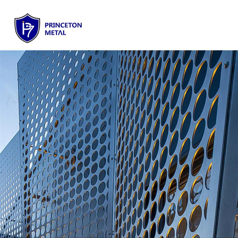 Outdoor Wall Installation Aluminum Perforated Panel Cladding Flat Facade for Curtain Wall
