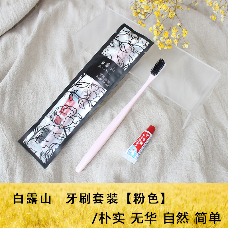 Hotel Supply Pack with Toothbrush and Mini Toothpaste Travel Kit