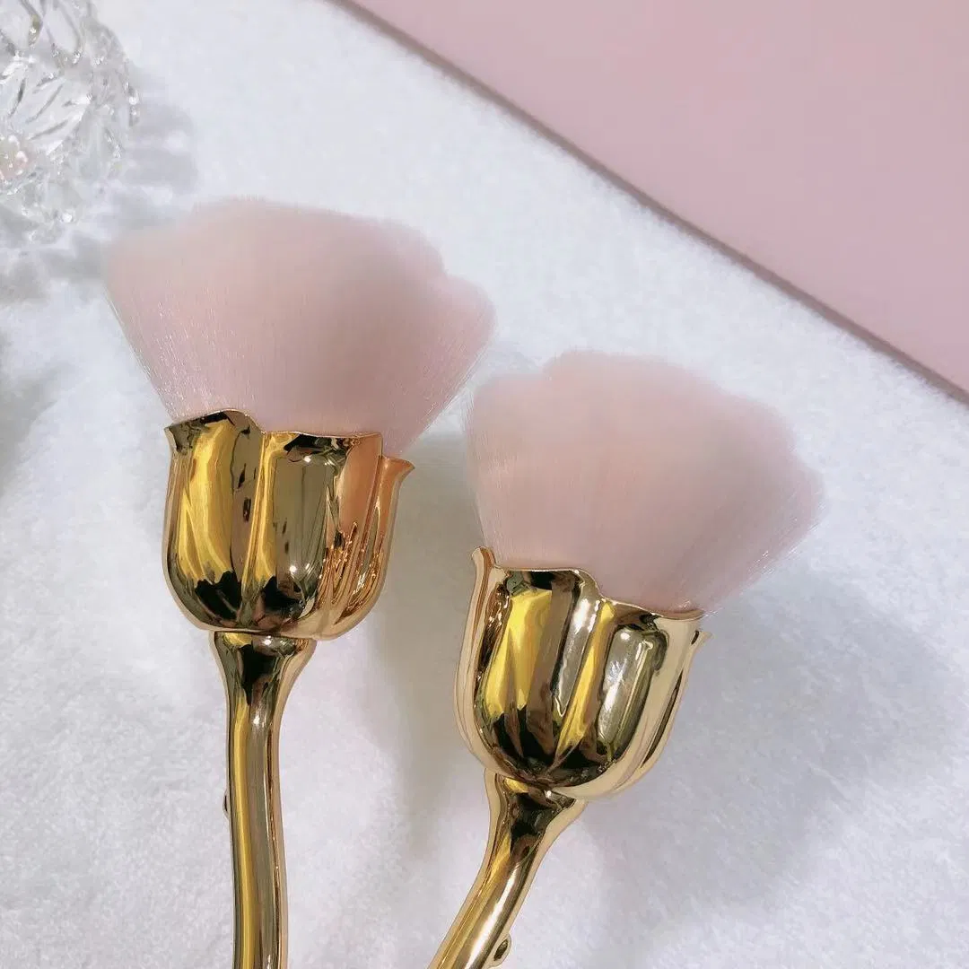 Flower Shape Nail Brush Nail Dust Cleaning Brush Makeup Brush
