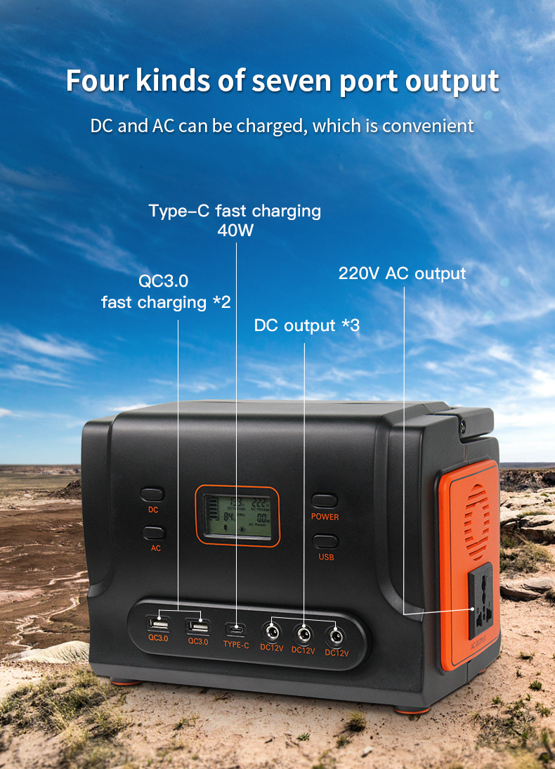Ctechi Car High Capacity Lithium Battery UPS Portable 500W Solar Power Bank