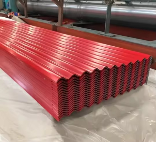 Hot Rolled Galvanized PPGI Corrugated Roofing Sheets Colour Coated ASTM Standard 0.12-0.13mm Thickness