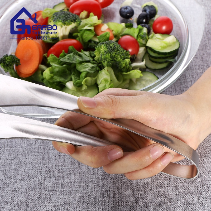 Food Grade Stainless Steel Food Serving Tongs Metal Tongs for Bread Steak Food Tongs Matt Finishing or Mirror Polish with OEM Logo Multi-Function Food Tongs