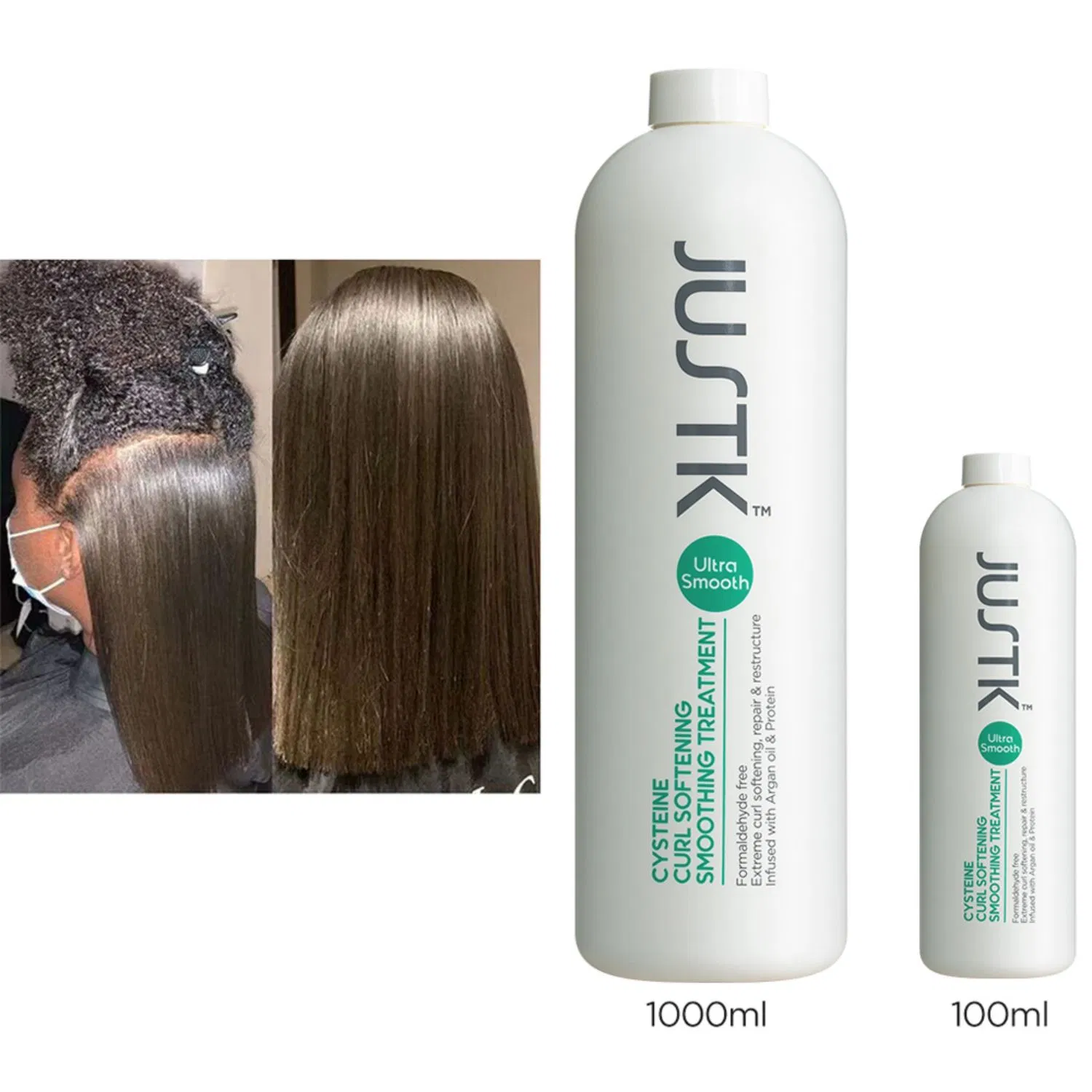 Justk 1000ml Keratin Collagen Hair Treatment Cream Natural Straight Brazilian Keratin Treatment